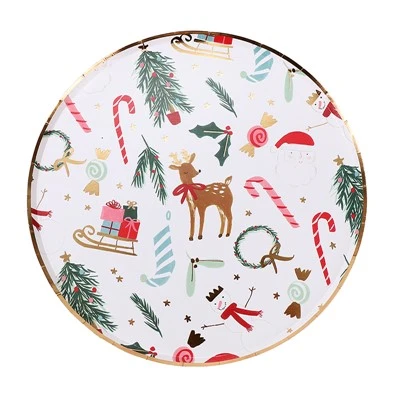 Christmas Dessert Plate Disposable