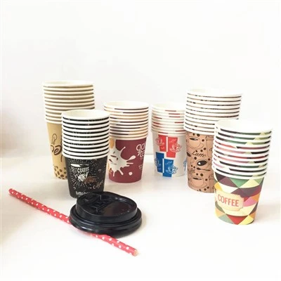 Cute Disposable Coffee Cup With Lids